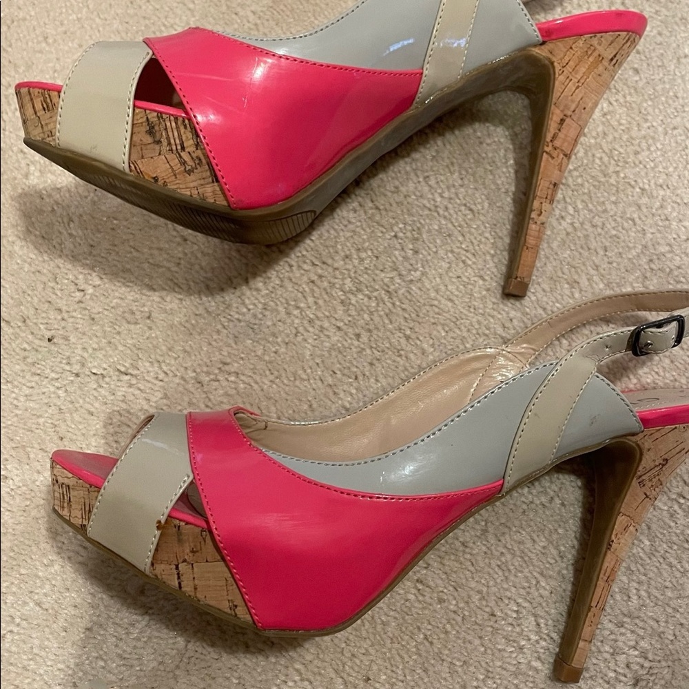 Guess Pink & Beige 5“ high heels